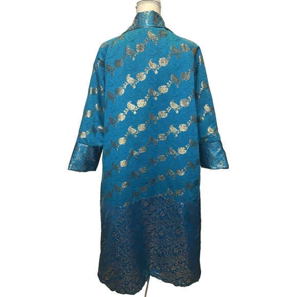 Vintage Victoria’s Secret Gold Label Brocade Jaquard Robe One Size Gold Metallic - Picture 9 of 13